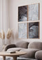 Cielo Scuro Sinistra Set Di 4 Posterin Argento Reale 50x70cm